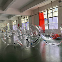 Ballon d'eau gonflable transparent coloré de qualité commerciale en TPU de grande taille 2m pour enfants et adultes, ballon Zorb