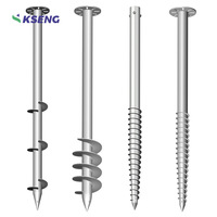Supports de vis de sol en acier galvanisé personnalisé, 10 pièces, pour système de montage solaire, ancre de vis terrestre