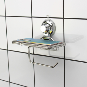 Potente rotolo di tessuto vuoto ventosa ventosa ventosa ganci Caddy cestello Mobile scaffale <span class=keywords><strong>porta</strong></span> <span class=keywords><strong>carta</strong></span> <span class=keywords><strong>igienica</strong></span> per il bagno - Product Image 2