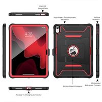 Étui pour iPad (A16) 11e génération 11 pouces 2025 et 10e génération 10.9 pouces 2022, avec protecteur d'écran et béquille multi-angle