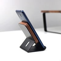 Support de téléphone magnétique portable de style moderne Chargeur magnétique sans fil en bois Support de téléphone pour bureau à domicile