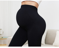 Leggings de sport de maternité personnalisés en gros, leggings de yoga confortables, leggings de grossesse sans couture, pantalons longs, leggings