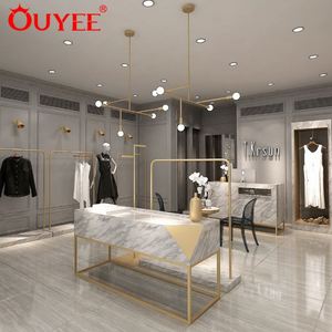 ชั้นวางเสื้อผ้าทันสมัยสำหรับร้านขายเสื้อผ้าการออกแบบตกแต่งภายในร้านเสื้อผ้า - Product Image 2