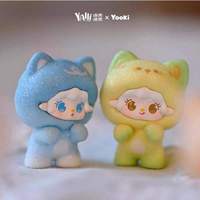 YY Yooki V2 Mini Series Cat on the Loose pop Beans Blind Box Figurine Mignonne à Collectionner Ornement Cadeau Tendance pour Filles Jouets à la Mode