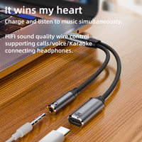 Adaptador USB C a 3.5mm para Auriculares y Cargador 2 en 1, USB C a Conector de Audio Auxiliar con Cable Dongle de Carga Rápida PD de 100W para Phone16
