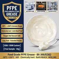Gemuk Perfluoropolyether (PFPE) Kelas Makanan, Tahan Suhu Tinggi 350C, Pelumas Inert Kimia untuk Pompa Vakum, Bantalan Oven