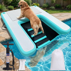 Plataforma Flotante de PVC Personalizada Mingrui para Perros, Mesa de Descanso para Perros Medianos y Grandes, Escalera Inclinada, Alfombra Flotante de 100-500 kg - Product Image 3