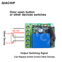 Module récepteur relais 1 canal 12V CC, télécommande sans fil universelle 433 MHz, interrupteur RF, émetteur 433 MHz, télécommandes