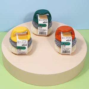 Pasokan langsung pabrik Aksesori dapur bola pembersih untuk panci pembersih Scrub baja sikat pembersih penggosok bola kawat - Product Image 1