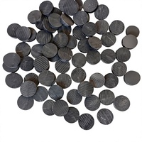 Botones de Cuerno Negro Natural de 4 Agujeros, Planos, Ecológicos, con Forma Cuadrada, Decoración con Cuentas, Proveedor Mayorista B.S International