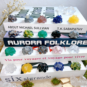 Figuras de Piedras Preciosas Naturales Mixtas de 3CM, Mini Tallados de Ranas de Cristal para Decoración, Regalos <span class=keywords><strong>y</strong></span> Manualidades - Product Image 4