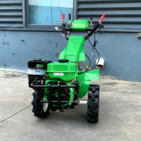 Motoculteur sur chenilles homologué CE avec charrue, butteur et soc de labour pour sous-sol, moteur diesel 9 CV, pour terrains en pente