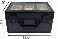 Étui de rangement pour cartes gradées avec fenêtre de visualisation et serrure TSA, mallette en aluminium pour cartes à collectionner