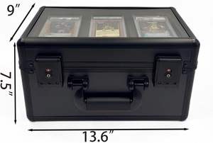 Estuche de Almacenamiento para Tarjetas Graduadas con Ventana de Exhibición y Cierre TSA, Maletín de Aluminio para Tarjetas Coleccionables - Product Image 6