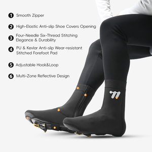 WEST BIKING <span class=keywords><strong>Couvre</strong></span>-<span class=keywords><strong>chaussures</strong></span> de vélo légers et chauds pour l'<span class=keywords><strong>hiver</strong></span>, <span class=keywords><strong>couvre</strong></span>-<span class=keywords><strong>chaussures</strong></span> de vélo de <span class=keywords><strong>route</strong></span>, sports de plein air, <span class=keywords><strong>couvre</strong></span>-<span class=keywords><strong>chaussures</strong></span> à crampons réfléchissants, accessoires - Product Image 2
