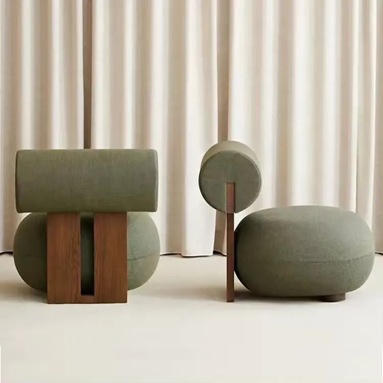 Nordic design per il tempo libero sedia da soggiorno mobili per la casa in legno di frassino poltrona moderna accento lounge divano in velluto Hotel