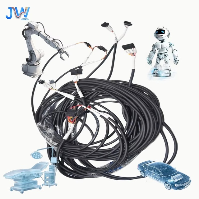 Custom Durable Industrial Harness for Robotic Arms Flexible Medical Aerospace Cable Assembly for Automobiles Motorcycle Vehicles