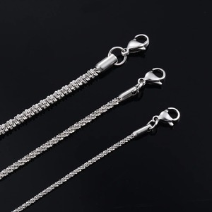 Chaîne de cheville en acier inoxydable plaqué argent motif choux-fleurs, collier, accessoires de bijoux de haute qualité pour femme, cadeau - Product Image 2