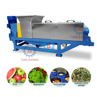 Automatische Dubbele Schroefpers Motor Sapcentrifuge voor Fruit & Groente Verwerking Tian Zhong Machinery YZJ-180 3kw