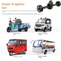 High-Power Electric Tricycle Full Set Integrated Drum Brake Rear Axle Gearbox Assembly for Motorcycle Body Systems