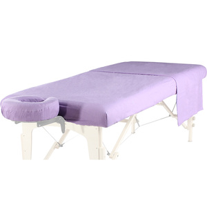 Taille personnalisée 200TC Ensemble de draps de table de massage 100% coton avec housse pour appuie-tête - Product Image 3