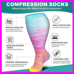 <span class=keywords><strong>Bas</strong></span> <span class=keywords><strong>de</strong></span> <span class=keywords><strong>contention</strong></span> à haute élasticité fabriqués par le fabricant, pour la course à pied, le fitness, le sport, chaussettes <span class=keywords><strong>de</strong></span> compression personnalisées pour femmes et hommes - Product Image 4