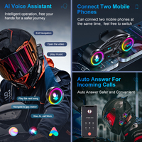 Casque de moto Bluetooth de haute qualité Y13 OEM avec écoute de musique, accessoires de casque de moto pas chers