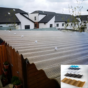 Tejas de Techo de Policarbonato Translúcido Gris Diamante, Corrugadas y Grabadas, de 2.6mm, 2.8mm y 3mm de Grosor, Duraderas, Modernas, para Parques y Hospitales - Product Image 2