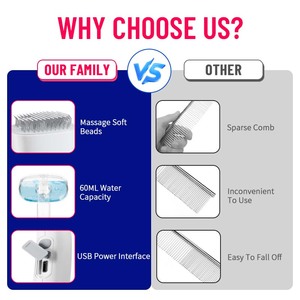 Spazzola per rimozione capelli lunghi e corti, pettine per pulizia di cani e gatti, toelettatura per animali domestici. - Product Image 4