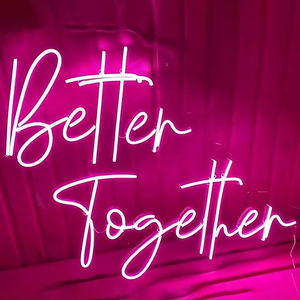 Enseigne au néon personnalisée « Better Together » pour la décoration murale, les fêtes, la chambre, <span class=keywords><strong>le</strong></span> bar, <span class=keywords><strong>le</strong></span> mariage, la maison, les anniversaires, la décoration artistique - Product Image 4