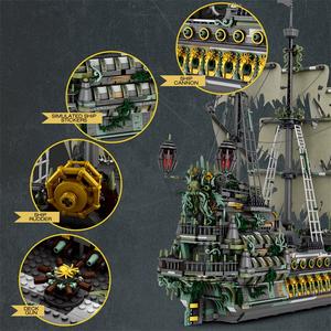 Rebrix 66037 assemblage surdimensionné 100.5cm Caraïbes Flying Dutchman Building Blocks Collection <span class=keywords><strong>Pirate</strong></span> Ghost Warship - Product Image 6
