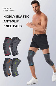 Genouillère de sport tricotée en gros, manchon de compression antidérapant en silicone pour la récupération du ménisque et du ligament croisé antérieur, course à pied et fitness - Product Image 3