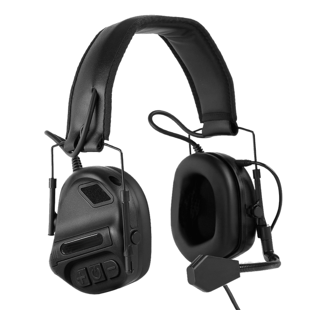 Tactical Helmet Headset Walkie Talkie Hunting Radio Earmuffs Professional Hearing Protection for Shooting Training