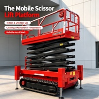 Plateforme élévatrice à ciseaux motorisée Apax Crane Hydraulic Ladder Lift 16m, capacité 450 kg, acier