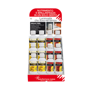 Pantalla vacía de 12 lugares para productos de cuidado de muebles de cuero con aceite rojo/paja - Product Image 1