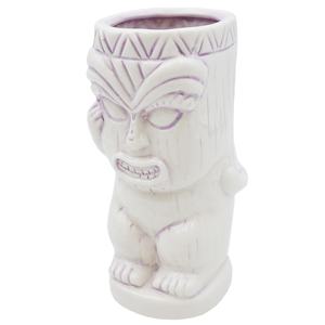 Copos de coquetel tropicais para bar havaiano personalizados de alta qualidade, caneca tiki engraçada de cerâmica branca e roxa para coçar a testa e o rabo grande - Product Image 1