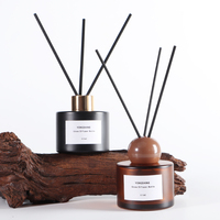 Parfum circulaire arrondi clair vide 100ml sans feu parfums d'intérieur Reed bouteille en verre diffuse