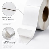 Étiquettes personnalisées 4x2 4x3 4x4 4x6 vierges brillantes ou mates, rouleaux d'étiquettes continues pour imprimante jet d'encre, étiquettes adhésives PP pour imprimante jet d'encre, étiquettes BOPP pour imprimante jet d'encre
