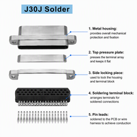 Connecteur Micro D Sub SMT femelle J30J-9TJS pour faisceau de câbles CN