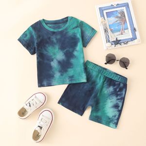 Ensembles de vêtements d'été pour garçons, chemise tie-dye + short, 2 pièces, vêtements pour garçons, nouveaux ensembles de vêtements 2021 - Product Image 5