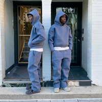 Ensemble survêtement homme deux pièces personnalisé, hiver, haute qualité, pantalon de survêtement ample et sweat à capuche, pull lourd, surdimensionné