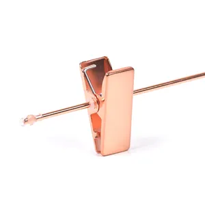 Manufacturer Prices Golden Metal Trousers Pants Skirt Hangers Rose Gold Clothes Hanger With Clips