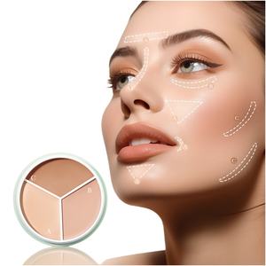 Paleta de <span class=keywords><strong>corrector</strong></span> de 3 colores de etiqueta privada <span class=keywords><strong>Corrector</strong></span> de color de larga duración a prueba de agua <span class=keywords><strong>para</strong></span> <span class=keywords><strong>ojeras</strong></span> Crema 3 en 1 - Product Image 4