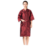 Robe de Salon de Beauté Personnalisable avec Logo, Peignoir de Coiffeur, Cape de Salon de Coiffure, Robe en Coton, Uniforme de Beauté Simple