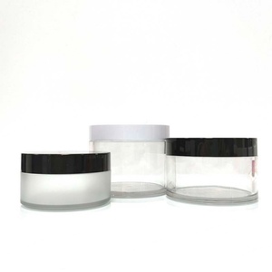 Pet Matte Color Body <b>Scrub</b> Frosted Plastic 250ml Cosmetic Cream Jars with Black Plastic Lid - Product Image 6