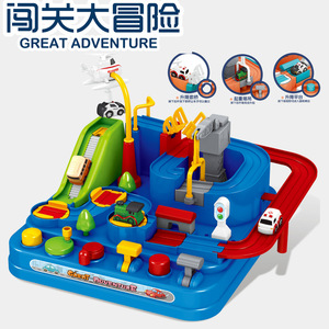 Ensemble de rails de train d'aventure pour voiture, 26cm x 26cm x 17cm, jouet éducatif en plastique pour enfants et garçons, structure de jeu d'intérieur - Product Image 3