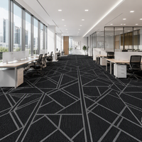 Moquettes murales à motifs géométriques pour bureaux, en nylon bouclé 8 mm, sur mesure pour projets