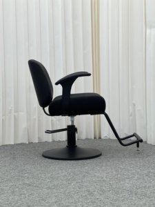 <span class=keywords><strong>Prix</strong></span> usine professionnel Premium Simple réglable tout noir chaise de barbier Durable et Portable pour salon de coiffure - Product Image 3