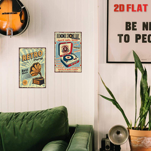 Targhe in Latta Classiche Stile <span class=keywords><strong>Rock</strong></span> and <span class=keywords><strong>Roll</strong></span>, Insegne Metalliche Retrò per Feste, Decorazioni da Parete per Casa e Bar - Product Image 2