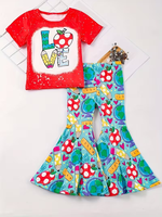 Ensemble de vêtements pour bébé fille de haute qualité à prix avantageux, imprimé baseball, 2 pièces, manches perlées, shorts, tenues pour enfants